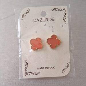 L'azurde Orange Clover Earrings